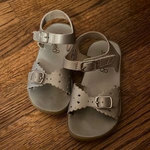 Footmates Silver Sandals EUC